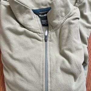 Eddie Bauer Women’s Light Green Quarter-Zip Fleece light layer